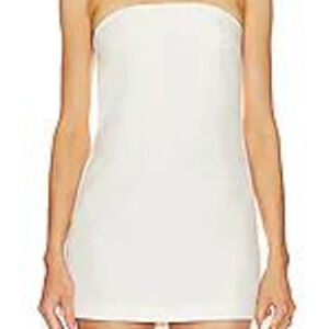 L'Academie Aubree Mini Dress in Ivory in White